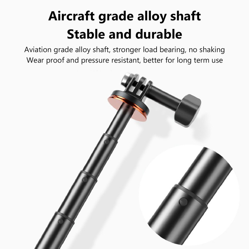 Extendable Selfie Stick Tripod for Pocket 3 Action 4 Aluminum
