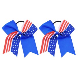 Fourth of July Hair Accessories for Women Independence Day Hair Elastic Ties for Girls Women Memorial Labor Independence Day Decoration for Women Hair Band for Hair Cheerleading Hair Bows Tie