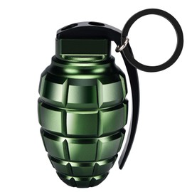 Aufew Keychain Pill Container Waterproof Portable Small Pill Case Durable Aluminum Travel Pill Box with Carabiner for Medication, Vitamins, Outdoor Use - Green