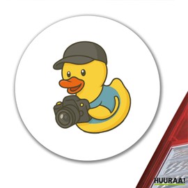 Huuraa Sticker Squeaky Duck Photography Comic Rubber Duck Gift 10 cm Squeaky Duck Photography Gift Idea