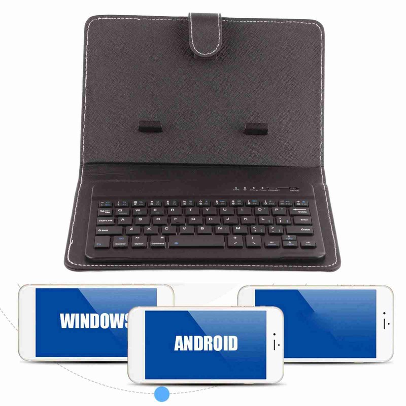 Universal Wireless Bluetooth Keyboard Flip Case Cover with Stand for