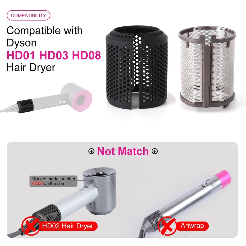 Kuflant Hair Dryer Inner Filter + Outer Filter Cage Replacement