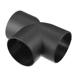 A ABSOPRO T Piece Duct Air Ducting Connector Straight Air Heater Duct Joiner Connector Pipe 2.95'' 75mm OD Black