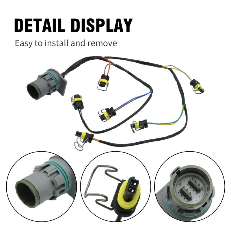 Vkinman Fuel Injector Wiring Harness 1807455C92 Replacement for International Navistar