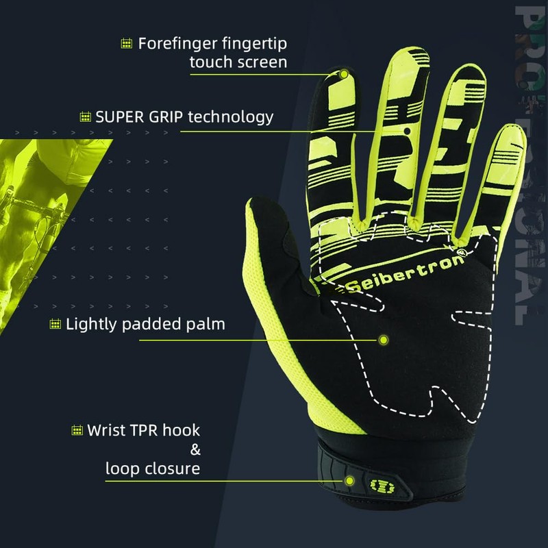 Seibertron Gloves Youth / Kids BMX MX ATV MTB Road