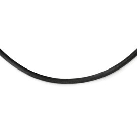 Solid 3.00 Genuine Leather Greece Textured Necklace Chain - with Secure Lobster Lock Clasp 18"