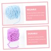 LALAFINA Woolen Scarf Hat Yarn 4 Rolls Cotton Yarn Perfect
