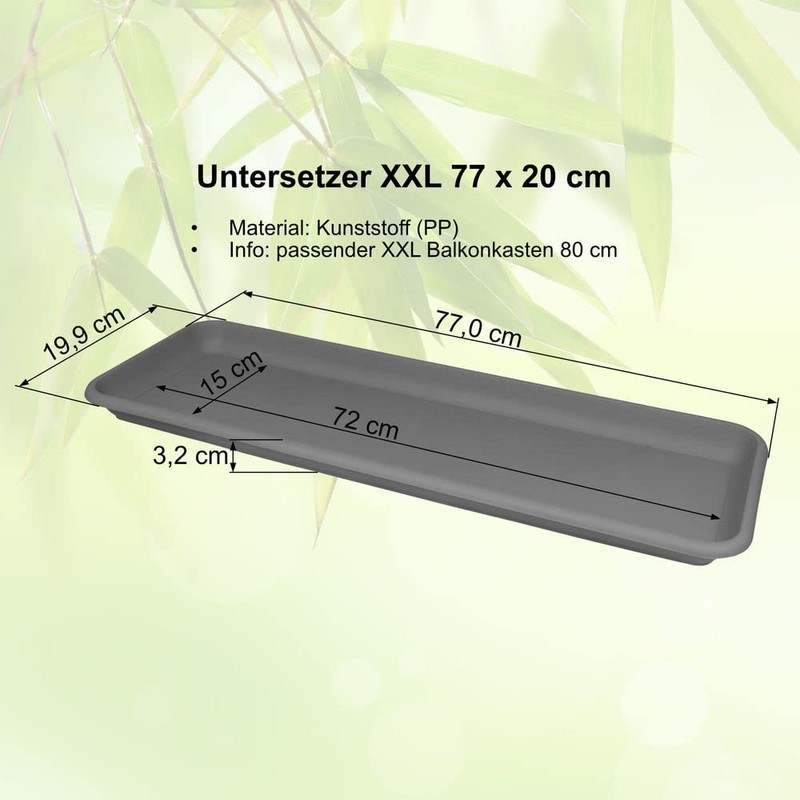 MePla - XXL Coaster, 77 cm, Anthracite, Weatherproof Stable Coaster