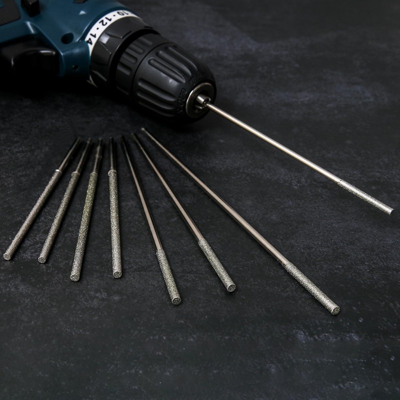 Long Stone Carving Set Diamond Burr Bits Compatible with Dremel,
