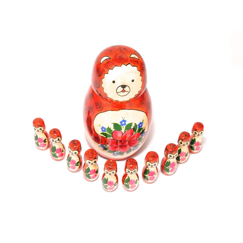 Semyonov Number Play Toy, 10 Pieces, Russian Goods, Bear,