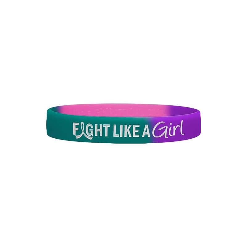 Pelea como una chica pulsera de silicona pulsera Pack de