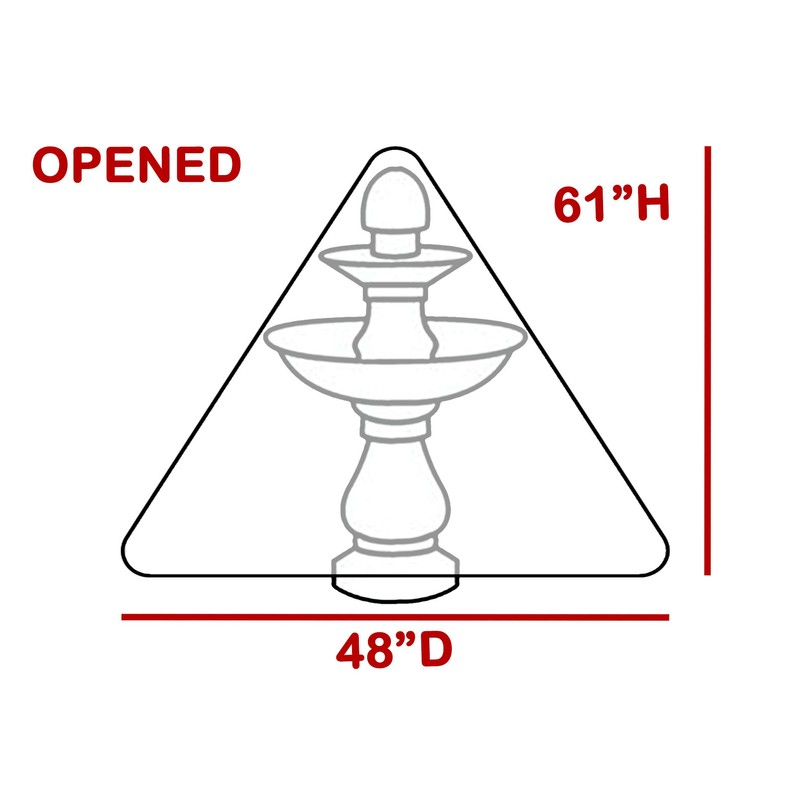 LAMINET Fountain Cover - Green - 48" D x 61"