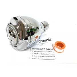 Greenlite New Greenlite 1.5 GPM Water Saving Low-Flow Fixed Shower Head Hotels Motels