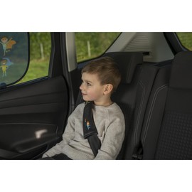 cartrend Hero Seat Belt Pad Set with Comfortable Fabric, Colourful Design for Children, Easy Assembly, Flexible Positioning, 2 Pieces, Grey