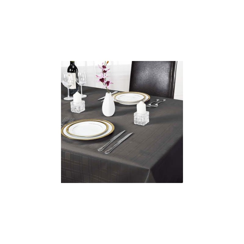 Emma Barclay Chequers - Jacquard Table Cloth in Black -