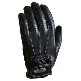 JRP Motorcycle Gloves, 30th Anniversary Model, Pique Stitching, Short Type Gloves, Black, LL JPS