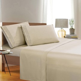 Elegant Comfort Juego de sábanas de 1500 Hilos, Resistente a Las Arrugas y a la decoloración, Calidad egipcia, Ultra Suave, Lujoso, 4 Piezas, Queen,  