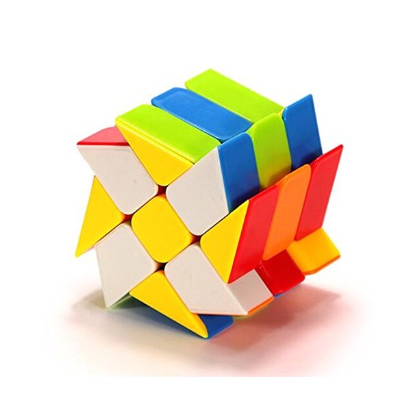 CuberSpeed Windmill 3x3 stickerless Bright Magic Cube Wheel Color Fenghuolun 3x3x3 Speed Cube Puzzle