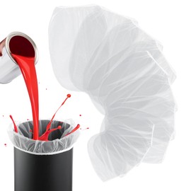 12 Pcs Paint Filter Bags 5 Gallon Bucket Strainer with Elastic Drawstring Top Opening Nylon Mesh Filter White Fine Mesh Filter Bag for Paints Gardening Hydroponics