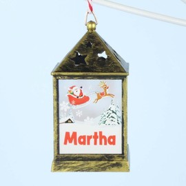 Mulberry Studios Starlight Lantern Christmas Tree Hanger Names H-M Martha