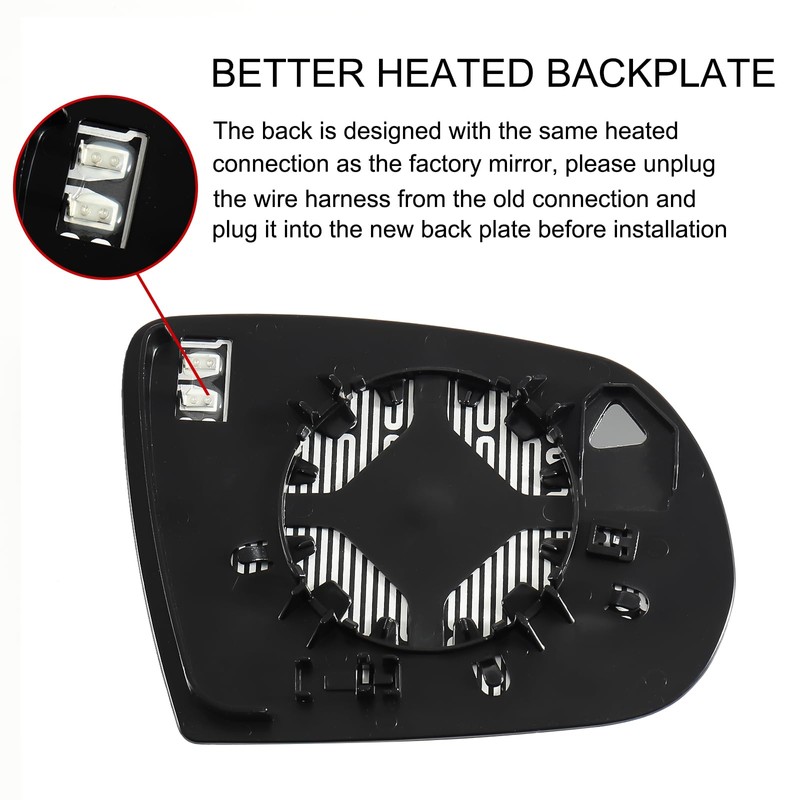 Driver Side Mirror Replacement for Jeep Compass 2017-2022 Cherokee 2014-2019