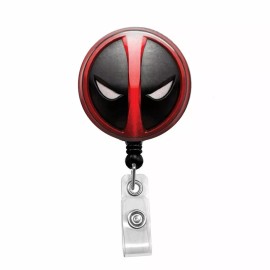 Unbranded Deadpool - Retractable Badge Holder - Badge Reel - Lanyards - Stethoscope Tag - Belt Clip
