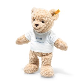 Steiff Cuddly Toy Teddy Bear for Birth, Cute Stuffed Toy, Boys, Girls & Babies from 0 Months, Plush Toy 32 cm, Beige, 242748