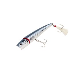 Creek Chub Knuckle Head Jointed Topwater Fishing Lure with Chugging and Popping Action, Freshwater and Saltwater Fishing Tackle, 5", 1 1/2 oz, Baby Striper, (I6600JPBS)