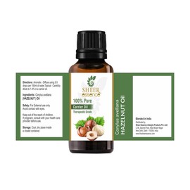 Sheer Essence Hazel Nut Oil -(Corylus Avellana)- Carrier Oil 100% Pure Natural Undiluted Uncut Therapeutic Grade Oil 3.38 FL.OZ