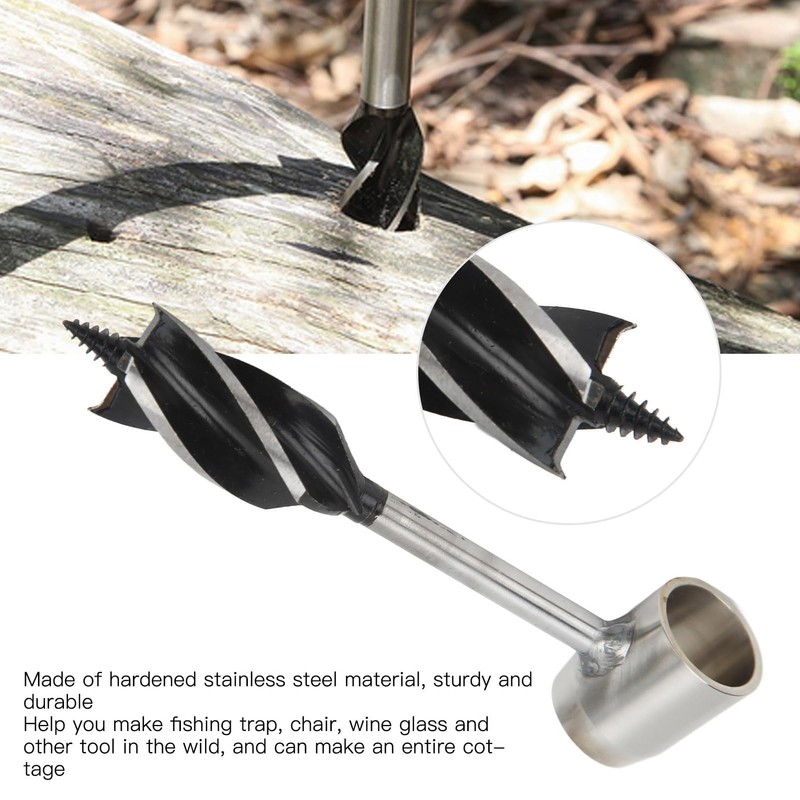 CYTGOUPER Bushcraft Tools Hand Auger Drill Bit Set, Wood Drills