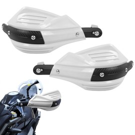 KKZOL Universal Dirt Bike Handguards 7/8" 22mm and 1 1/8" 28mm Motorcycle Hand Guard for Dirt Bike Motorcycle Supermoto Racing ATV(White)