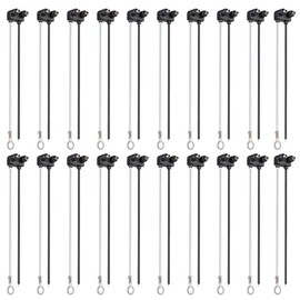 MADCATZ 20 Pcs of Two Prong Wire Pigtail Plug for Sealed Trailer Clearance, Side Marker Lights - 6.5" Long for Truck Trailer
