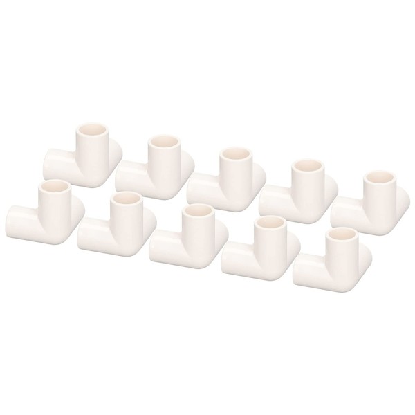 10PCS Tee PVC Fitting Elbow 3 Way PVC Pipe Fittings