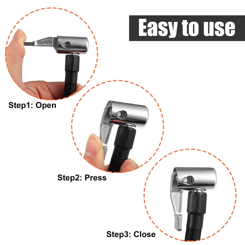 QUARKZMAN Car Tyre Inflator Extension Hose 30 cm with Lining