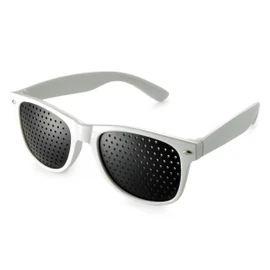 Ganzoo Pinhole Glasses/Grid Glasses for Eye Training for Relaxation, with Foldable Arms, Shape B, Ganzoo Brand #9739ws_b