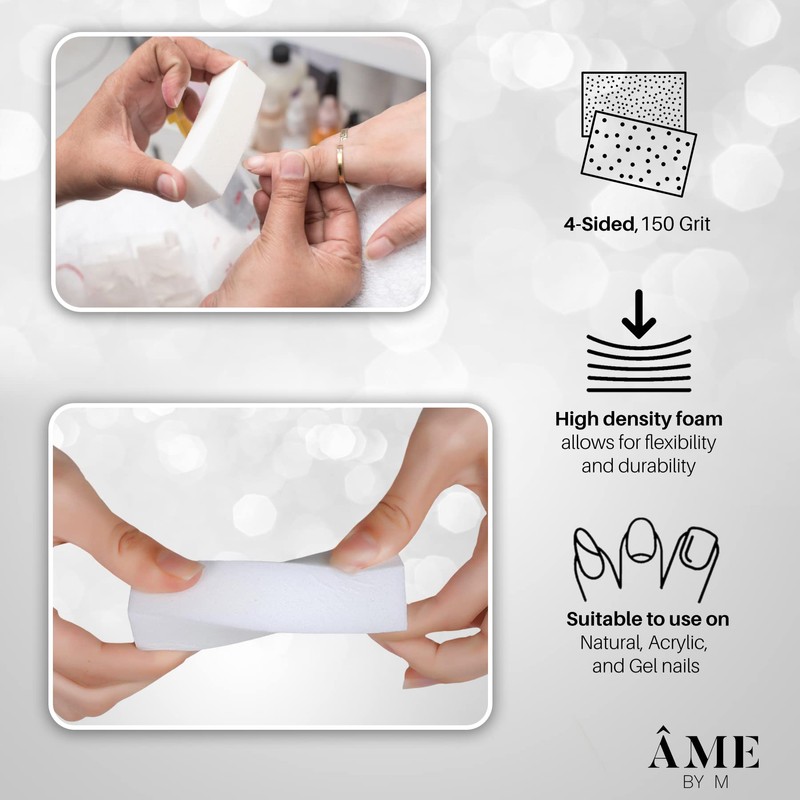 10 Pcs Nail Buffer Blocks, 4-Sided Nail File Sanding Blocks,
