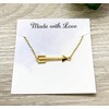 Gold Horizontal Arrow Chain Bracelet (Adjustable Link) Miss Fit Boutique