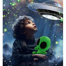 DolliBu Snug Mooshies Green Alien Stuffed Doll - Space Super Fluffy Soft Sensory Plush Toy for Girls and Boys, Cute Small Kids Plush Alien Friend to Play, Squeeze, Soothe Stress and Cuddle - 6 Inch