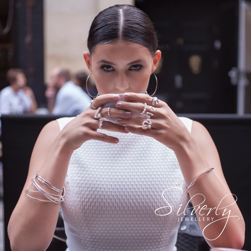 Silverly Women's 925 Sterling Silver Thin Small Bow Ribbon Wire