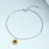 VONALA 925 Sterling Silver Daisy/Sunflower/Evil Eye/Butterfly Anklet Bracelets, Double Chain