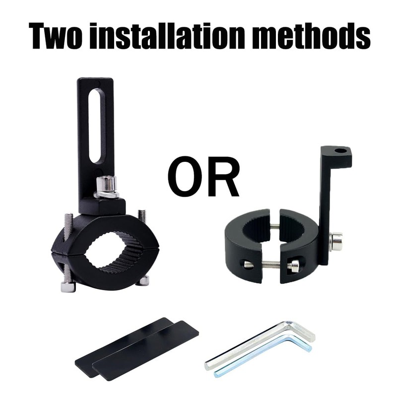 HQTS 2 Pieces Motorcycle Headlight Mounts Adjustable Motorcycle Headlight Bracket