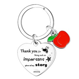 Ghloyza Teacher Appreciation Gifts Thank You Teacher Gifts Teacher Keyring Thank you for Being Such an Important Piece of My Story Teacher Key Chain