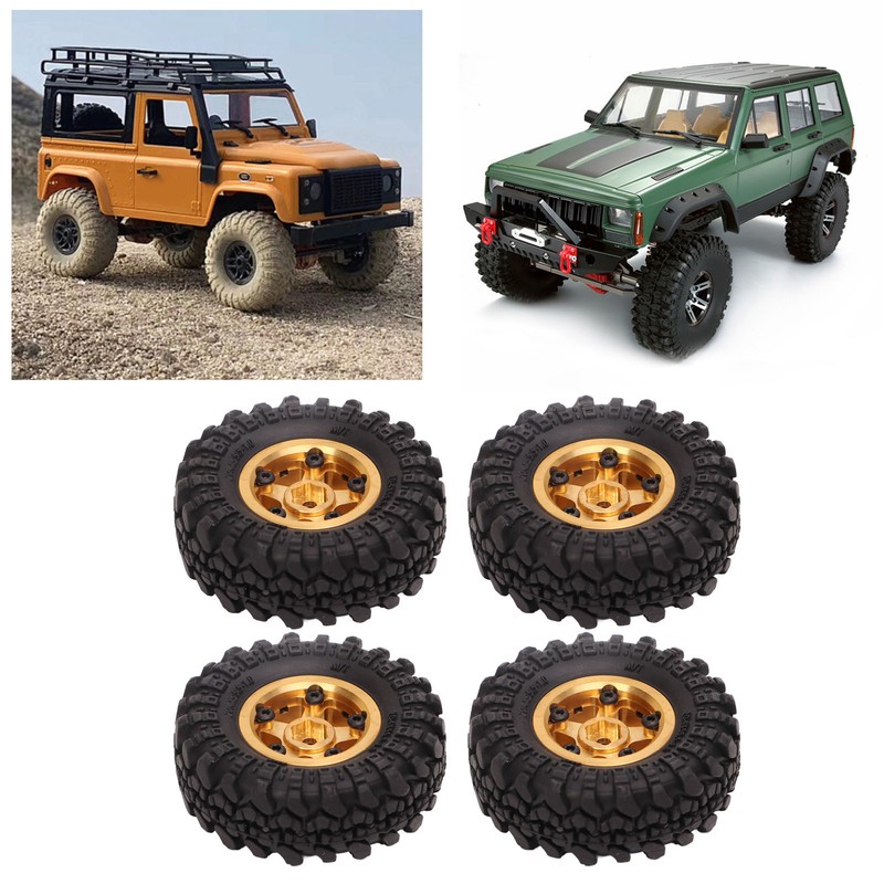 1 Inch RC Tires Brass Wheel Hub Rubber RC Car