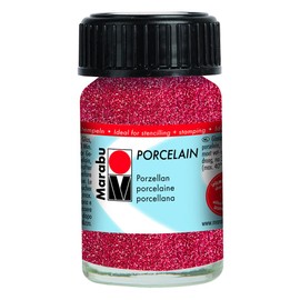 Marabu Porcelain Paints - Glitter Red 15ml