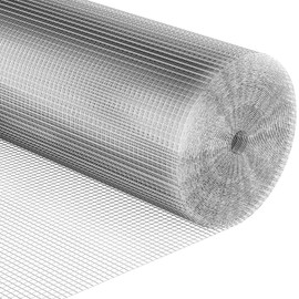 Black Hardware Cloth 48''x50' 1/2 Inch 16 Gauge Vinyl Coated Welded Wire Mesh Roll PVC Hardware Cloth Chicken Wire Fencing for Garden Fence and Home Improvement Project