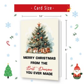IDU Funny Christmas Card for Girlfriend Boyfriend,Romantic Christmas Cards for Wife Husband,Humorous Xmas Gifts For Men Women Him Her,Perfect Xmas Card for Couples Partners and Loved Ones