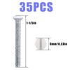 AIEX Long 6-32 Thread White Wall Plate Screws Outlet Cover