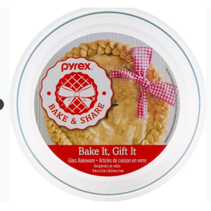 Pyrex Glass Bakeware Pie Plate 9" x 1.2"