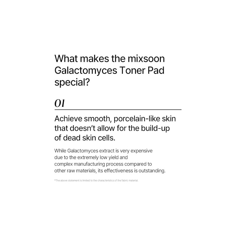 Galactomyces Toner Pad by Mixsoon for Women - 60 Pc