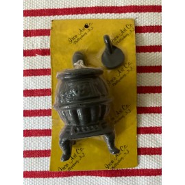 Iron Art Co. Mini Cast Iron Pot Belly Stove & Lid NEW Old Stock Iron Art Co Phillipsburg NJ